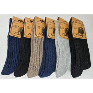 Wool Blend Winter Socks Men Warm Boot Casual Thermal Crew Socks 6 PAIRS NEW